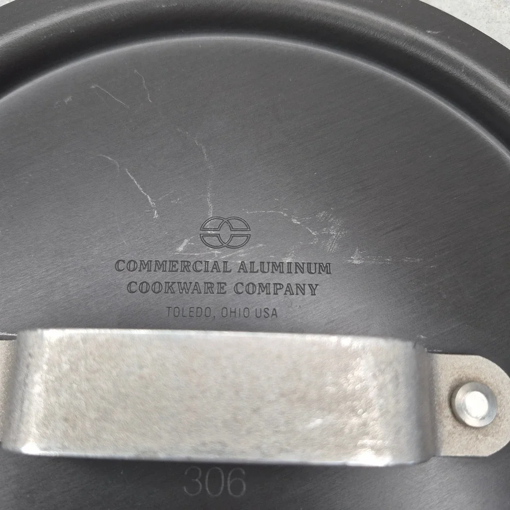 Commercial Aluminum Cookware Co Lid 306 Hard Anodized 8.5 Inch Black